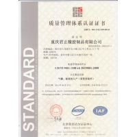 祝賀我公司榮獲ISO9001 : 2008質量管理體系認證證書