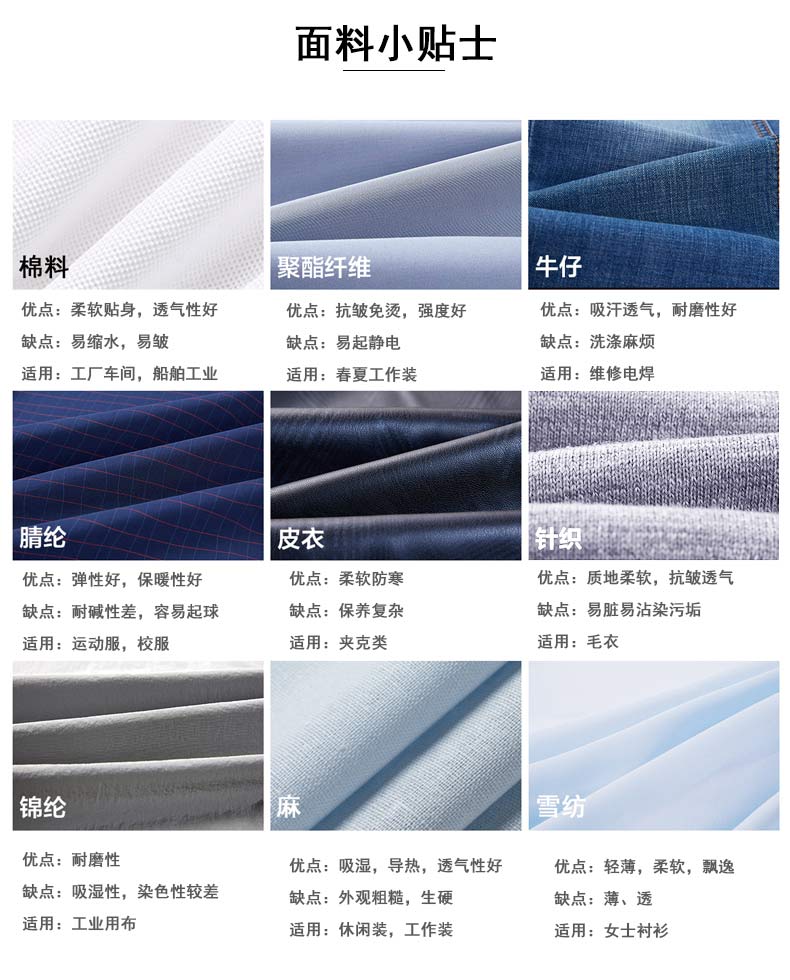 純棉工程襯衫面料優(yōu)缺點對比