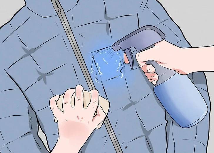 擦拭羽絨內(nèi)膽表面