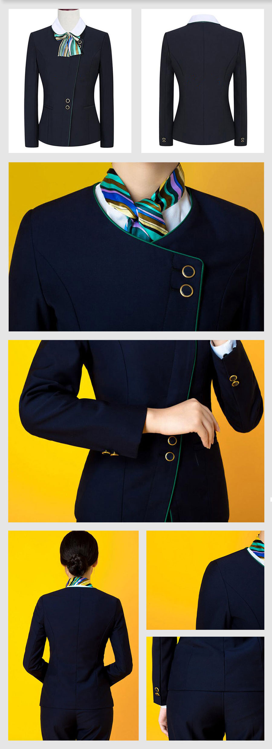 農行前臺職業制服套裝—款式圖片